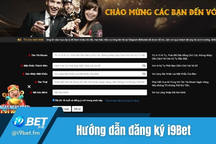 Hướng dẫn quy trình thực hiện iBet đăng ký