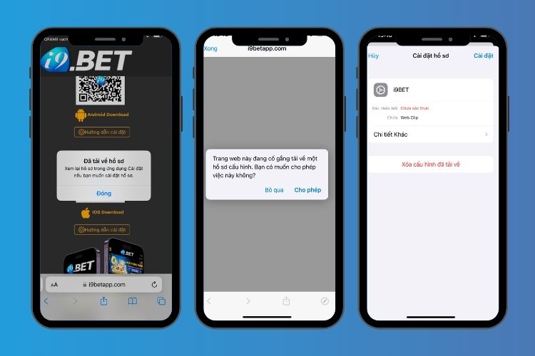 Các bước tiếp theo trong quy trình tải app i9Bet