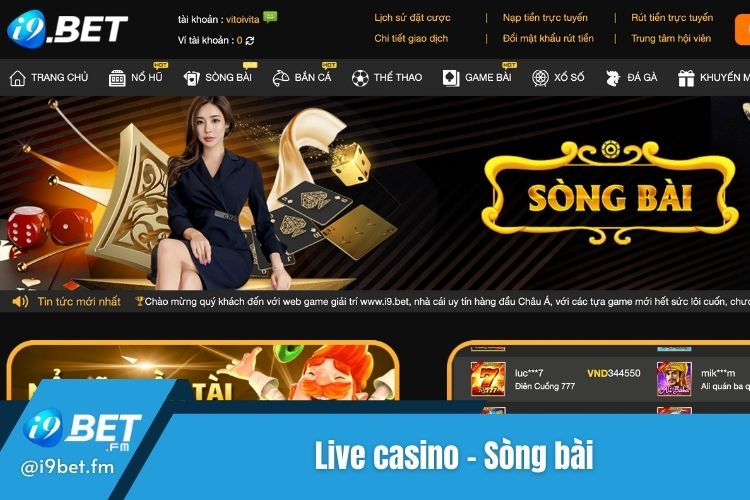 Live casino - Sòng bài