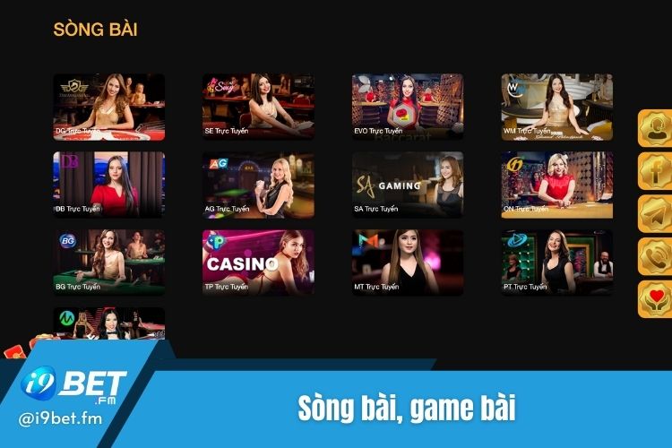 Chơi game sòng bài, game bài i9Bet ngay hôm nay