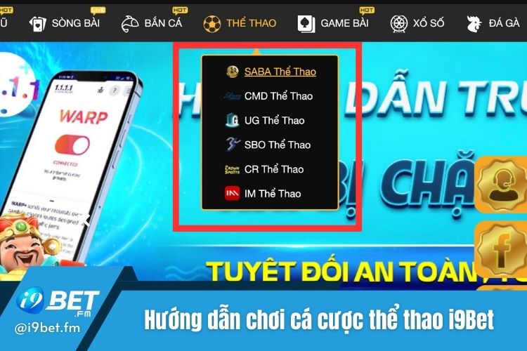 Hướng dẫn tham gia đặt cược thể thao trực tuyến i9Bet